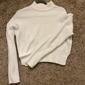 Small white cropped sweater with turtle neck from JC Penny